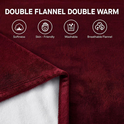 Sealy Electric Blanket Throw 50×60, Flannel to Sherpa, Charcoal