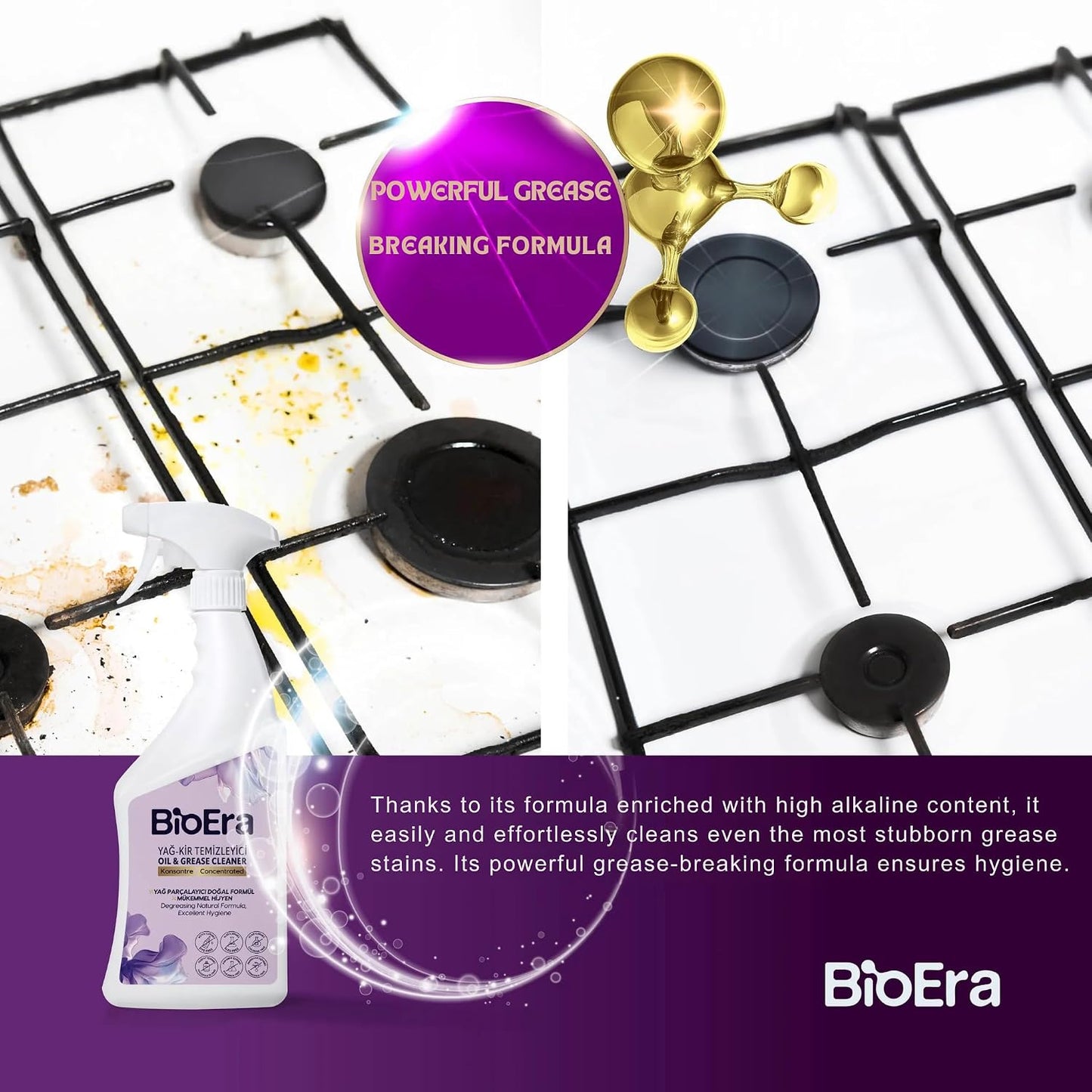 Plant-Derived Cream Cleaner, Cuts Grease, Gently Cleans with Baking Soda, Perfect for Ovens, Sinks, and Walls