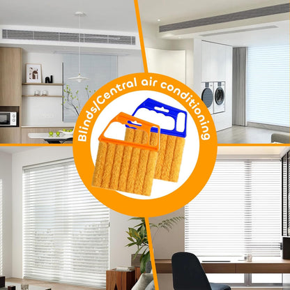 4 Pcs Blind Cleaner Duster Tool,Blind Dusters for Cleaning,7 Finger Dusting Cleaner Tool for Window & Air Conditioner,Window Blinds Cleaner Microfiber Washable