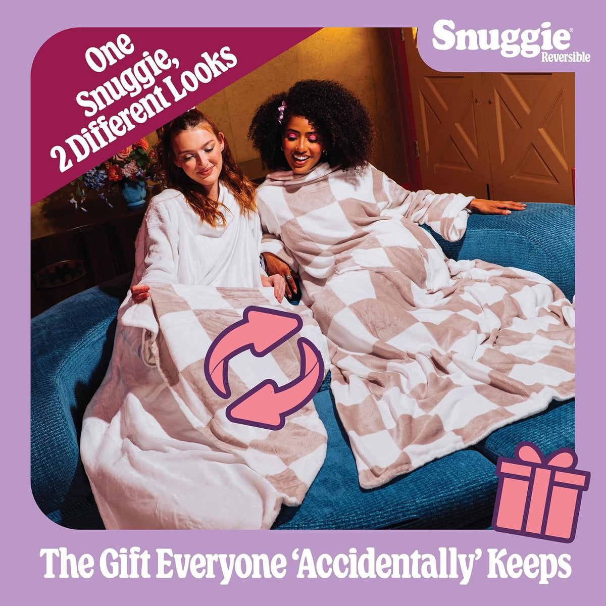 Snuggie The Original Wearable Blanket With Sleeves & Pockets | Cozy Oversized Throw for Adult Men & Women | One Size, 71x54
