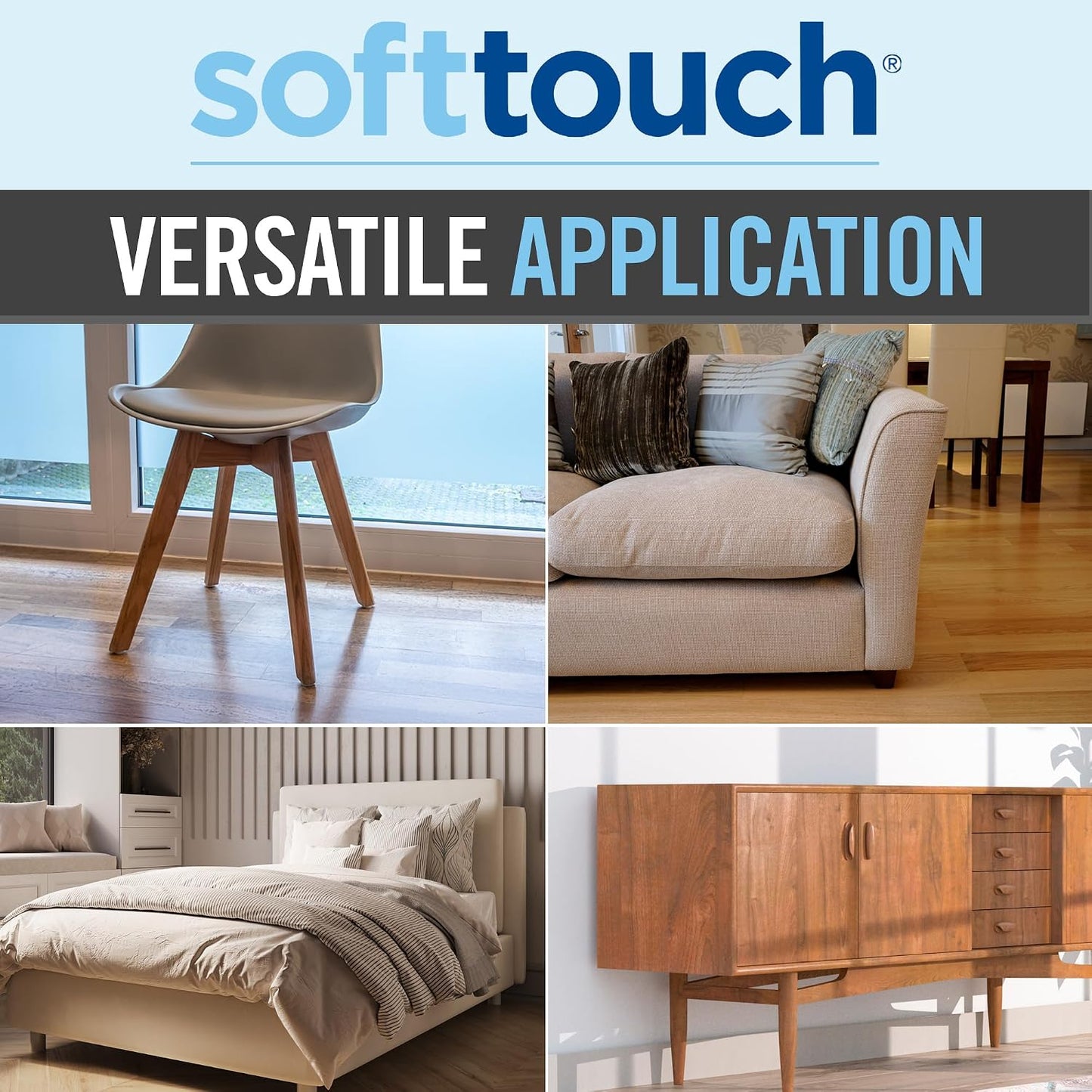 SoftTouch 1.5" Round Reusable Felt Furniture Sliders for Hard Surfaces, Noise-Reducing Adhesive Furniture Moving Pads for Beds, Sofas, Dressers, Set of 24, Beige