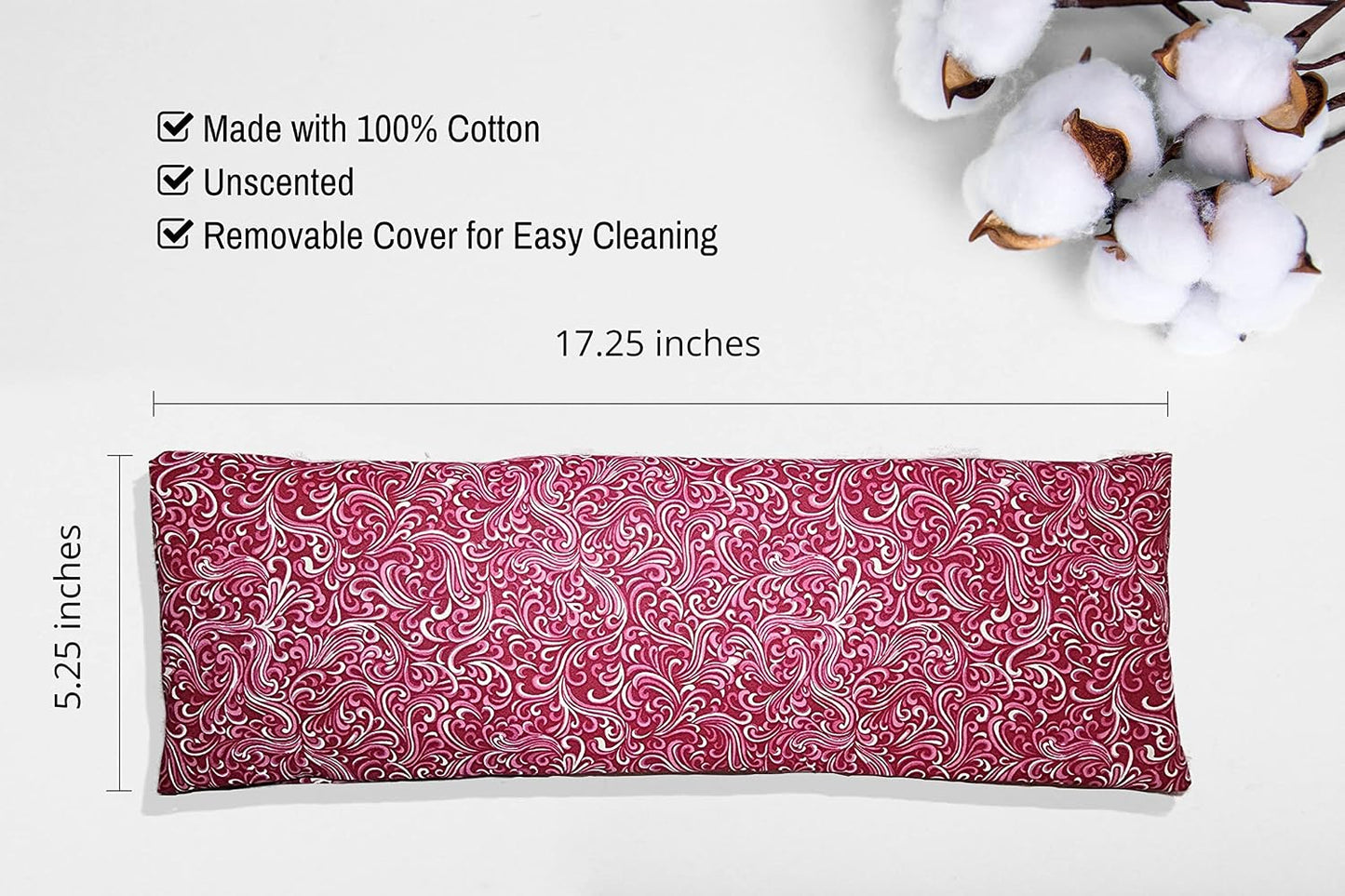 Microwavable Corn Filled Heating Pad and Cold Pack/Washable 100% Cotton Cover (Cross Hatch - Mint, 7.5in W x 11in L)