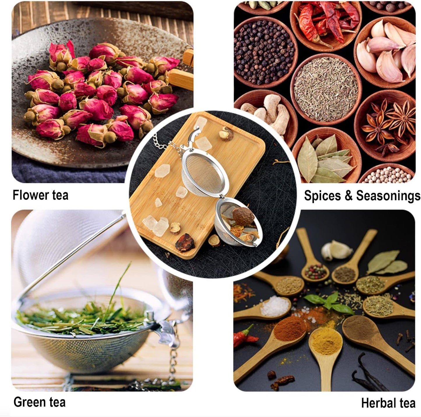 Tea Steeper for Loose Tea 2pcs NSTaygate Tea Infuser with Charm Handmade Cute Butterfly BFF Pendant, Tea Strainers for Loose Tea 304 Stainless Steel Tea Ball for Brew Tea