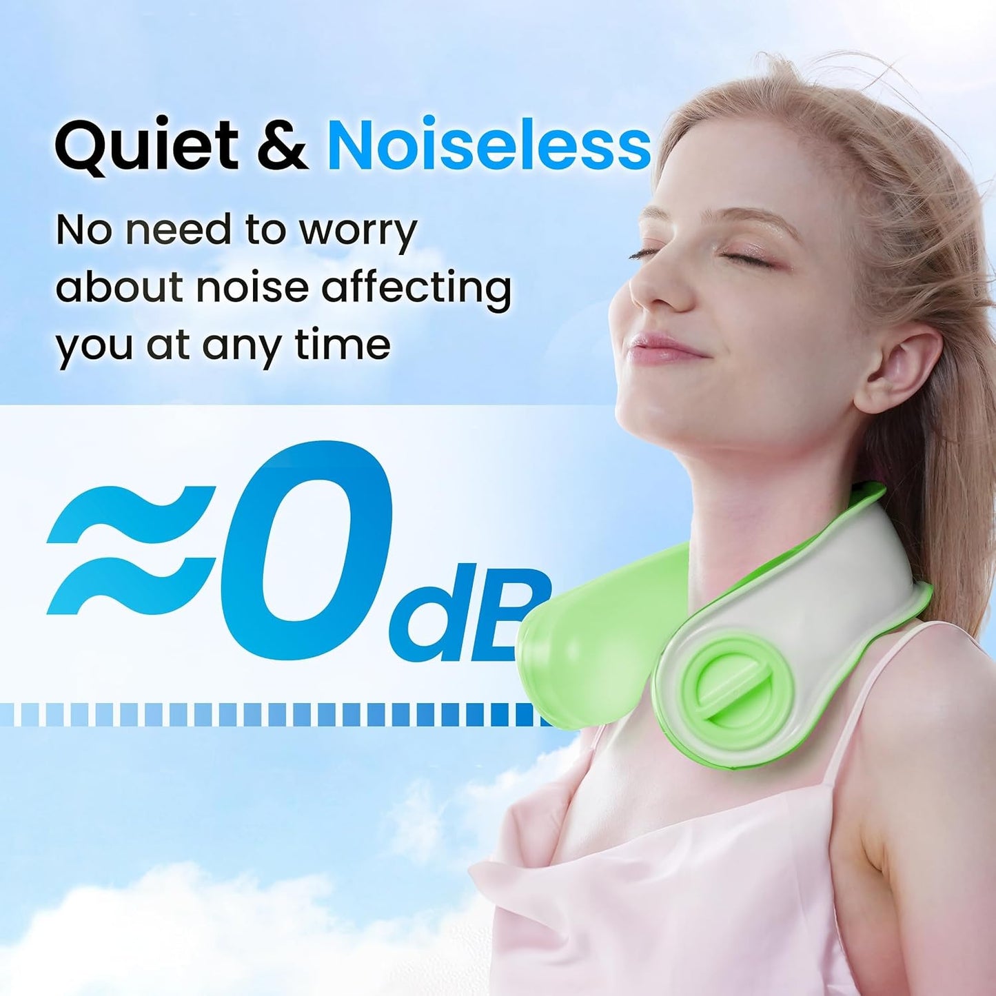 Neck Cooler for Hot Weather, Reusable Wearable Ice Water Neck Wrap with Wide Mouth for Ice Cubes, U-Shaped Cooling Neck Pack for Summer Heat, Outdoor Work, Sports, Travel & Hot Flashes, Blue