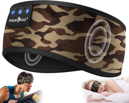 MUSICOZY Bluetooth Headband Sleep Headphones Earbuds for Sleeping Sports | Wireless Music Earphones Sports Sweat Resistant with HD Stereo Speakers for Workout Running Travel Yoga Ideal Gifts