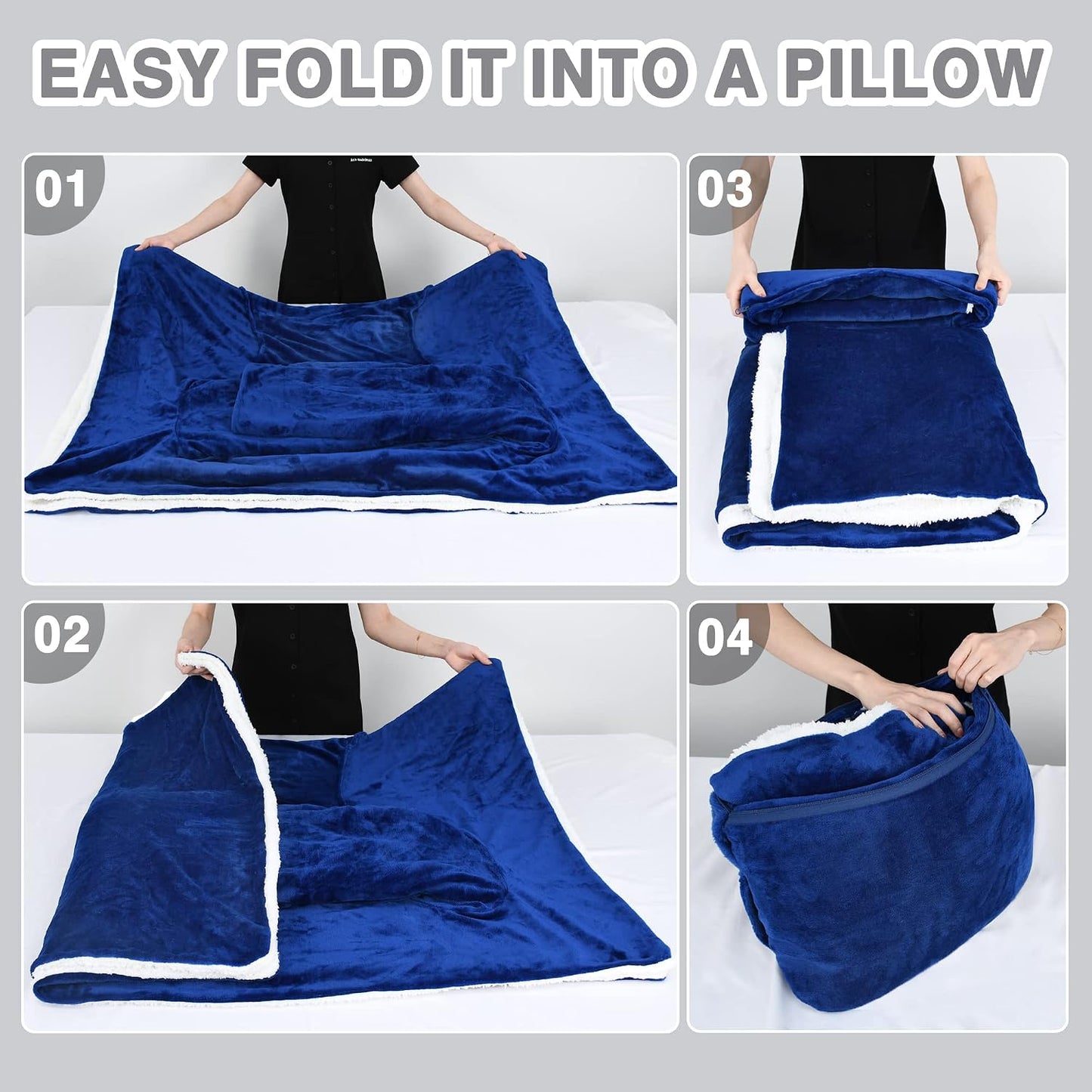 Catalonia Sherpa Wearable Blanket with Sleeves Arms