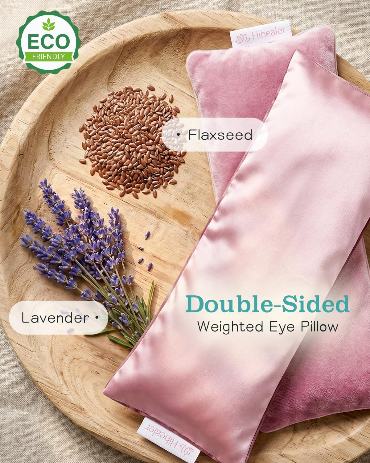 Relaxation Gifts for Women, Weighted Eye Mask for Sleeping, Yoga, Spa, Meditation, Lavender Eye Pillow Heated for Headache, Sinus & Dry Eyes Relief, Moist Heat Mask, Birthday Gifts for Mom (Purplex4)