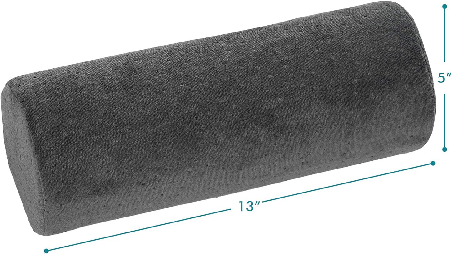 AllSett Health Firm Cervical Neck Roll Memory Foam Pillow, Bolster Pillow, Round Neck Support for Sleeping | Bolster for Bed, Legs, Back and Yoga