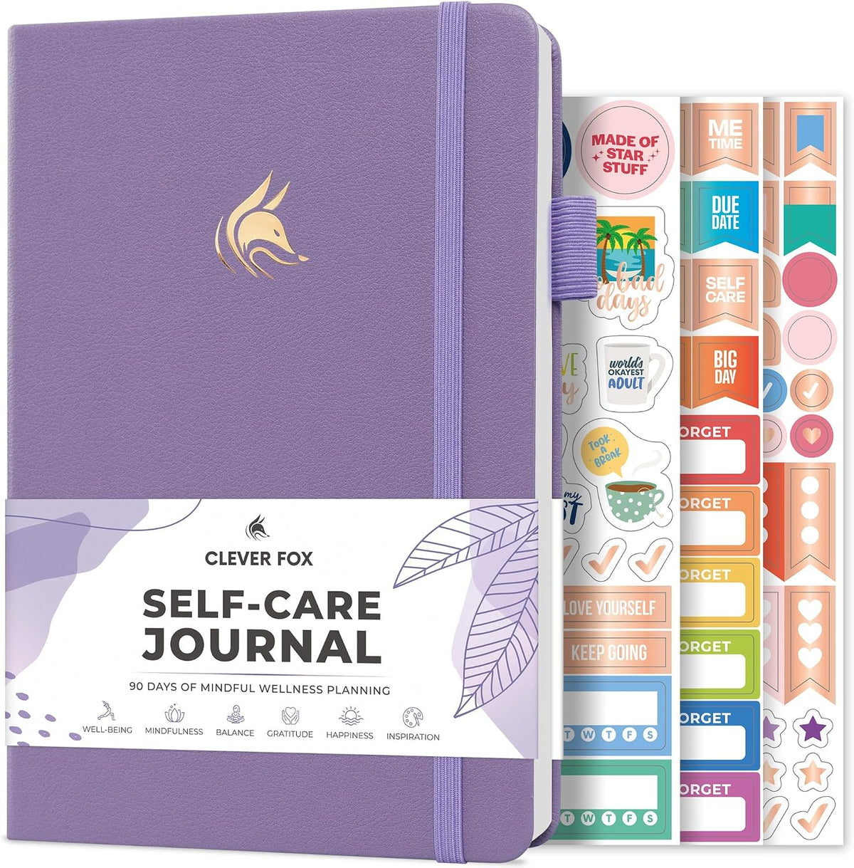 Clever Fox Self-Care Journal for Women, Daily Planner 5.8x8.3 Mystic blue