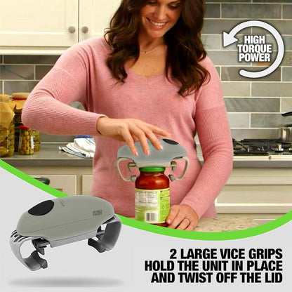 Robotwist Electric Jar Opener Top Rated for Seniors, Deluxe Model with Improved Torque, 1 Touch Automatic Easy Jar Opener for Weak Hand and Arthritis – Works on All Jar Sizes