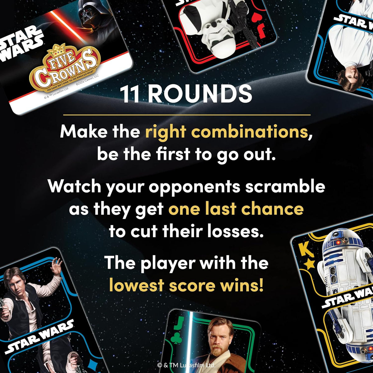 Five Crowns Rummy Style Card Game for Kids and Adults, Family Game Night