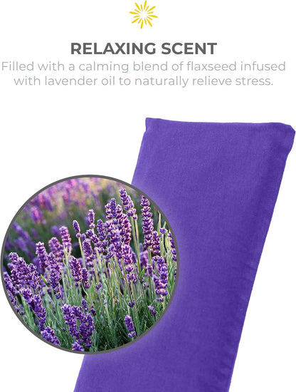 4-Pack Unscented Sateen Eye Pillows, Low-Luster, 9’’ x 4’’ Flaxseed Weighted Eye Mask for Sleeping, Hot or Cold Therapy for Relaxation, Migraine, and Headache, Assorted