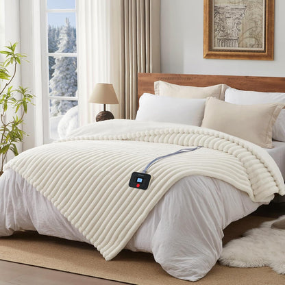 Westinghouse Heated Throw Blanket, 50"x60", Charcoal, ETL Certified