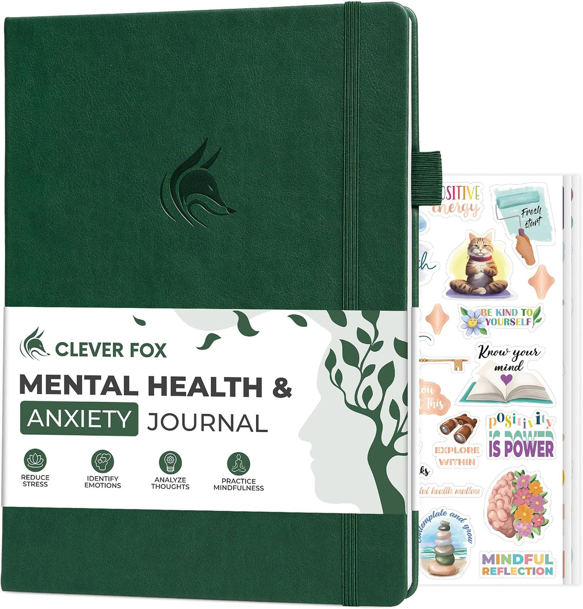 Clever Fox Mental Health & Anxiety Journal CBT Prompts 5.8x8.3 Lavender