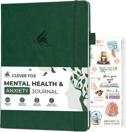 Clever Fox Mental Health & Anxiety Journal CBT Prompts 5.8x8.3 Lavender