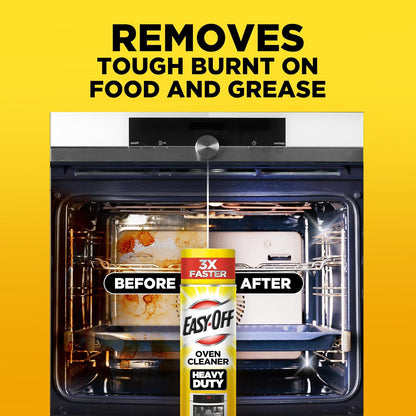 Easy Off Heavy Duty Oven Cleaner, Destroys Tough Burnt on Food and Grease, Fresh Scent, 14.5 oz Can