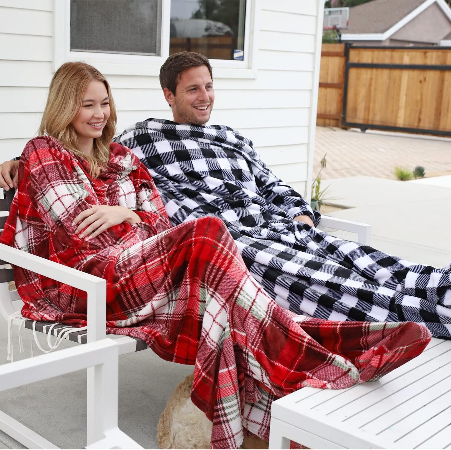 Catalonia Wearable Blanket with Sleeves & Foot Pocket for Adults | Soft Fleece Throw Wrap with Hands-Free Comfort, Perfect for Reading, TV Time & Relaxing, Christmas Gift for Women & Men