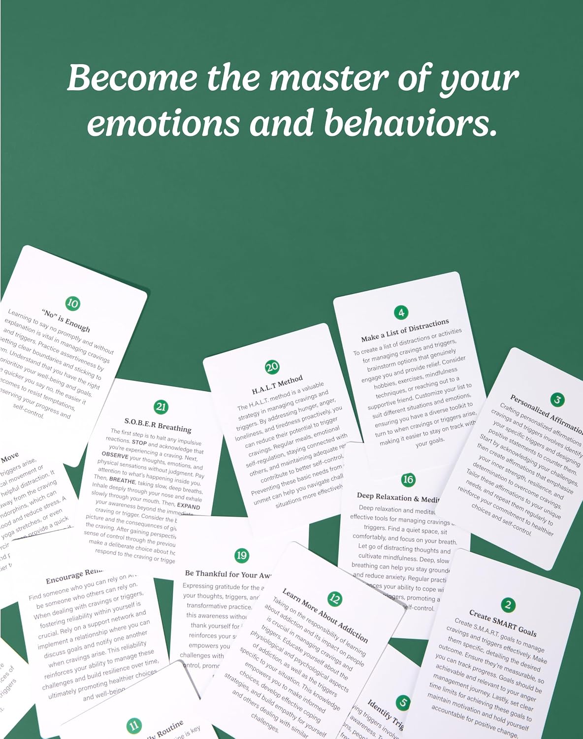 The School of Mindfulness- Mindfulness Coping Skills Series Deck, for Depression and Anxiety, Anger Management, and Cravings and Triggers (Anger Management)