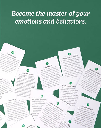 The School of Mindfulness- Mindfulness Coping Skills Series Deck, for Depression and Anxiety, Anger Management, and Cravings and Triggers (Anger Management)