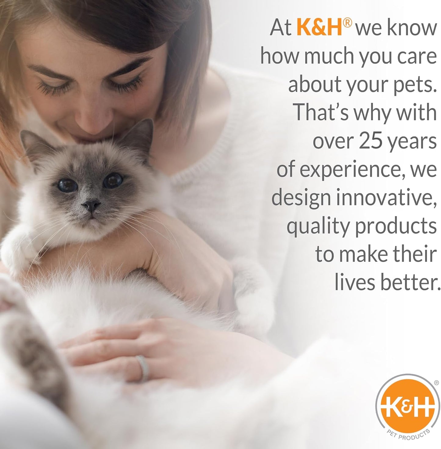 K&H Self-Warming Cat Bed Pad, Self Heating Pad for Outdoor Cat Houses, Warming Mat for Indoor Pet Beds & Furniture, Reversible Blanket, Machine Washable - Small 21 X 17in Gray/ Black