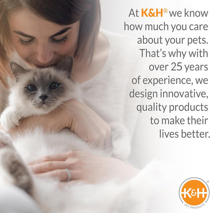 K&H Self-Warming Cat Bed Pad, Self Heating Pad, Small 21 X 17 Gray/ Black