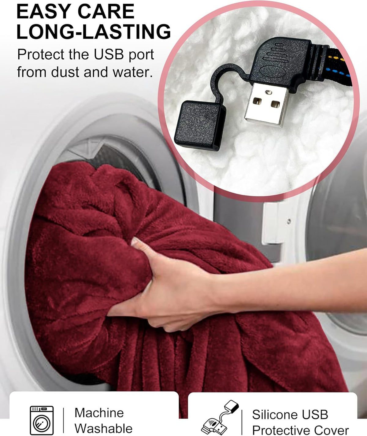 KFUBUO Wearable Heated Blanket Cordless Oversized Hoodie Sweatshirt