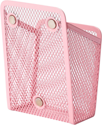 Magnetic Pencil Holder,Mesh Stainless Steel Pen Basket, Metal Writing Utensil Storage Organizer for Whiteboard,Blackboard,Kitchen, Locker, Home, or Office | Metal Writing Utensil Storage Organizer for Whiteboard,Blackboard,Kitchen, Locker, Home, or Office