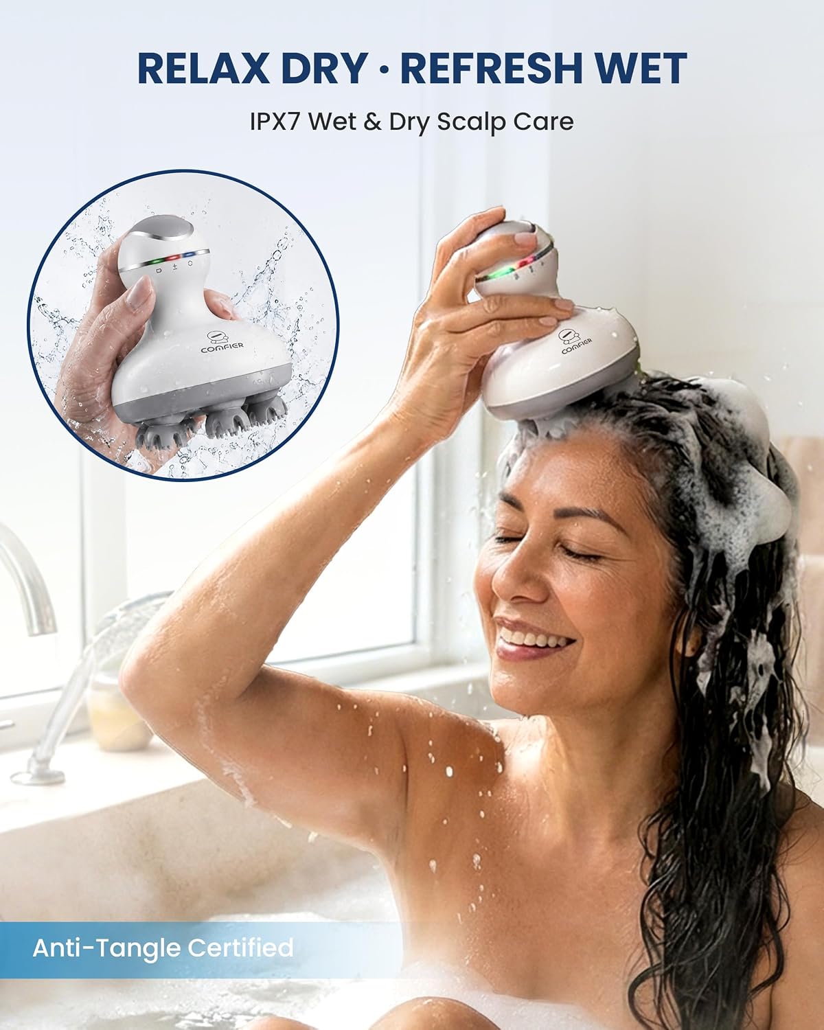 COMFIER Scalp Massager for Hair Growth, Electric Head Massager, Tangle-Free