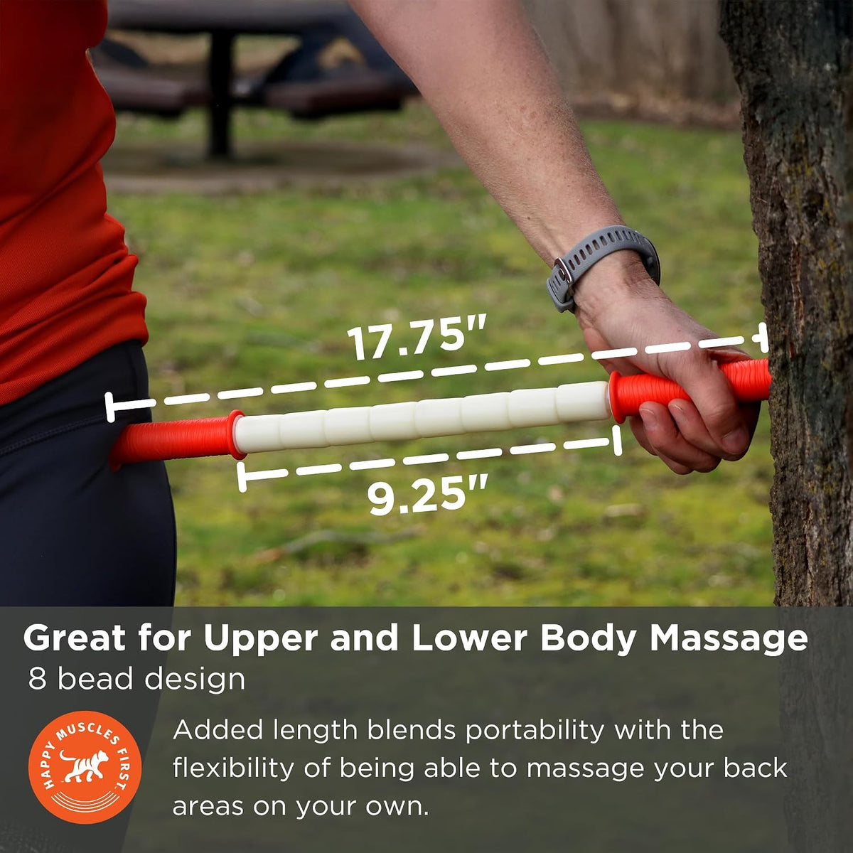 Tiger Tail The Stick - Bendy 18” Flexible Muscle Roller Stick for Myofascial Release & Trigger Points - Bendable Deep Tissue Massager for Legs, Back, Shoulders - Relieve Soreness & Improve Recovery