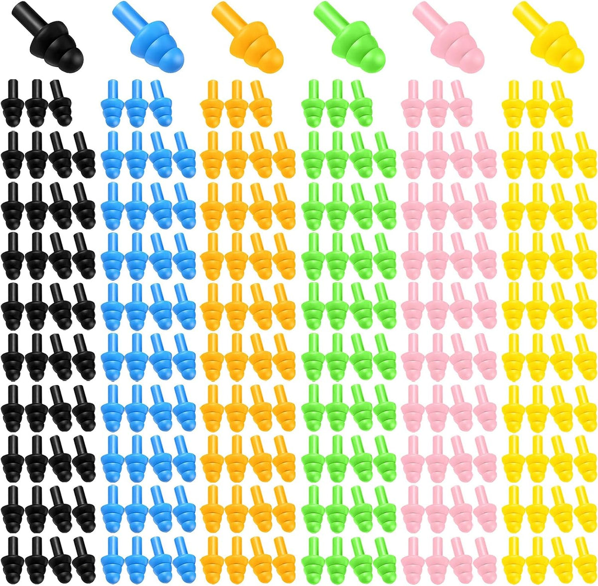 240 Pairs Soft Reusable Silicone Ear Plugs for Sleep and Swimming