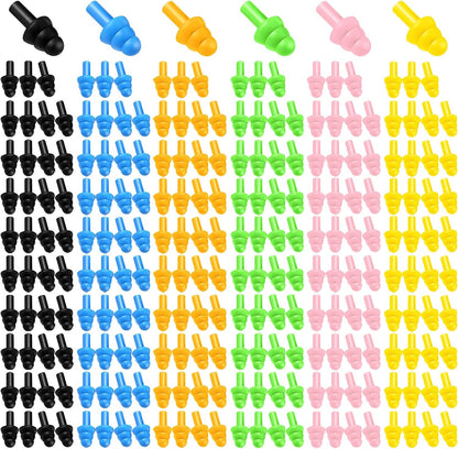 240 Pairs Soft Reusable Silicone Ear Plugs for Sleep and Swimming