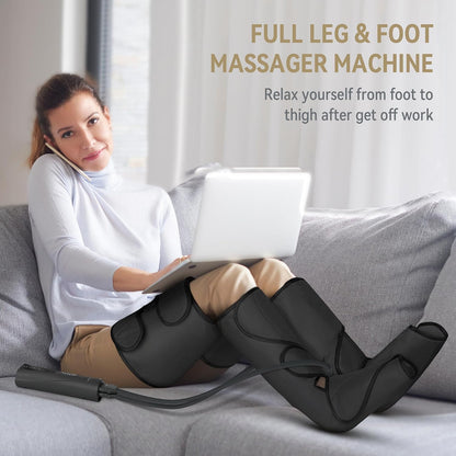 FIT KING Foot and Leg Massager for Circulation and Relaxation | 3 Independent Channels, Larger Massage Chambers, Hand-held Controller, for Vericose Veins, Cramps,Swelling and Edema, FSA-HSA