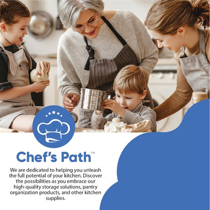 Chef's Path Silicone Air Fryer Liner: 8-inch Liners with Divider for Air Fryers - Reusable Inserts are Foldable, Making The Airfryer Basket Easy to Clean. Safe for Microwave Oven Use.