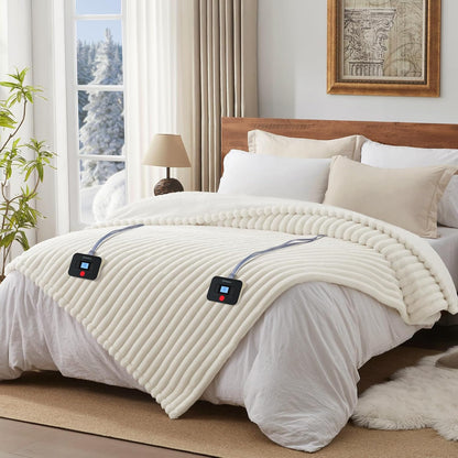 Westinghouse Heated Throw Blanket, 50"x60", Charcoal, ETL Certified