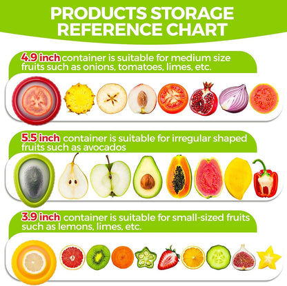 Avocado Saver & Onion Storage Set,4 Pcs Silicone Fruit Vegetable Anti-oxidation Box,Reusable Fridge Fresh Pod Food Storage,Perfect Containers for Lemons, Tomato & Garlic