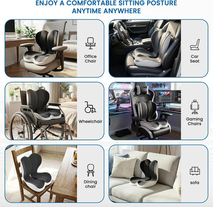 Car Seat Cushion Reducing Sciatica Pressure, Back & Tailbone Comfort