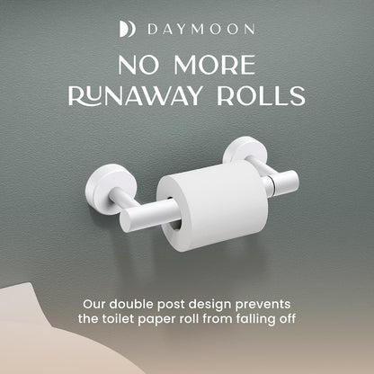 Day Moon™ - Toilet Paper Holder with Shelf - Modern Roll Holder for Bathroom - 1 Pack - Wall Mount - with Storage, Gold