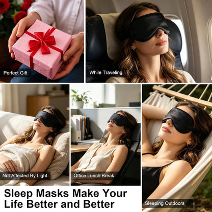 Sleep Mask Eye Mask for Men Women, 100% Blackout Zero Pressure Eye Patches