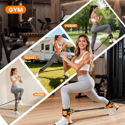 HPYGN Ankle Strap for Cable Machine, Padded Ankle Straps for Cable Machine Kickbacks, Glute Workouts, Leg Extensions, Curls, Booty Hip Abductors Exercise, Adjustable Comfort Ankle Cuff for Gym