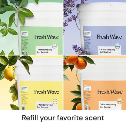 Fresh Wave Original Odor Eliminator Gel 3-Pk 7 oz - Air Freshener for Home | Plant-based essential oils. Lasts 15-30 days per jar. No plug-in needed. Pet-safe, closet and bathroom deoderizer.