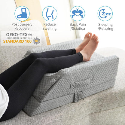 KingPavonini Adjustable Leg Elevation Pillows for Swelling After Surgery
