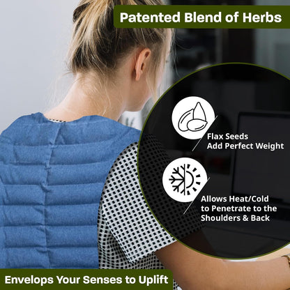 Kozi Weighted Heating Pad Microwavable|Hot & Cold Aromatherapy Neck and Back wrap|Moist Heat for Cramps, Muscles, Joints, Back, Neck and Shoulders, Heat Compress Pillow