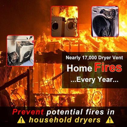 Upgraded Dryer Lint Vent Cleaner Kit: Flexible Vacuum Hose Attachment for Lint Removal |Universal Vacuums Deep Cleaning Brush for Clogged Ducts