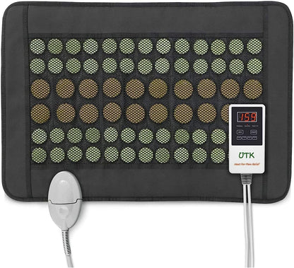 UTK Far Infrared Heating Pad for Back, Natural Jade & Tourmaline, 23.5x16"