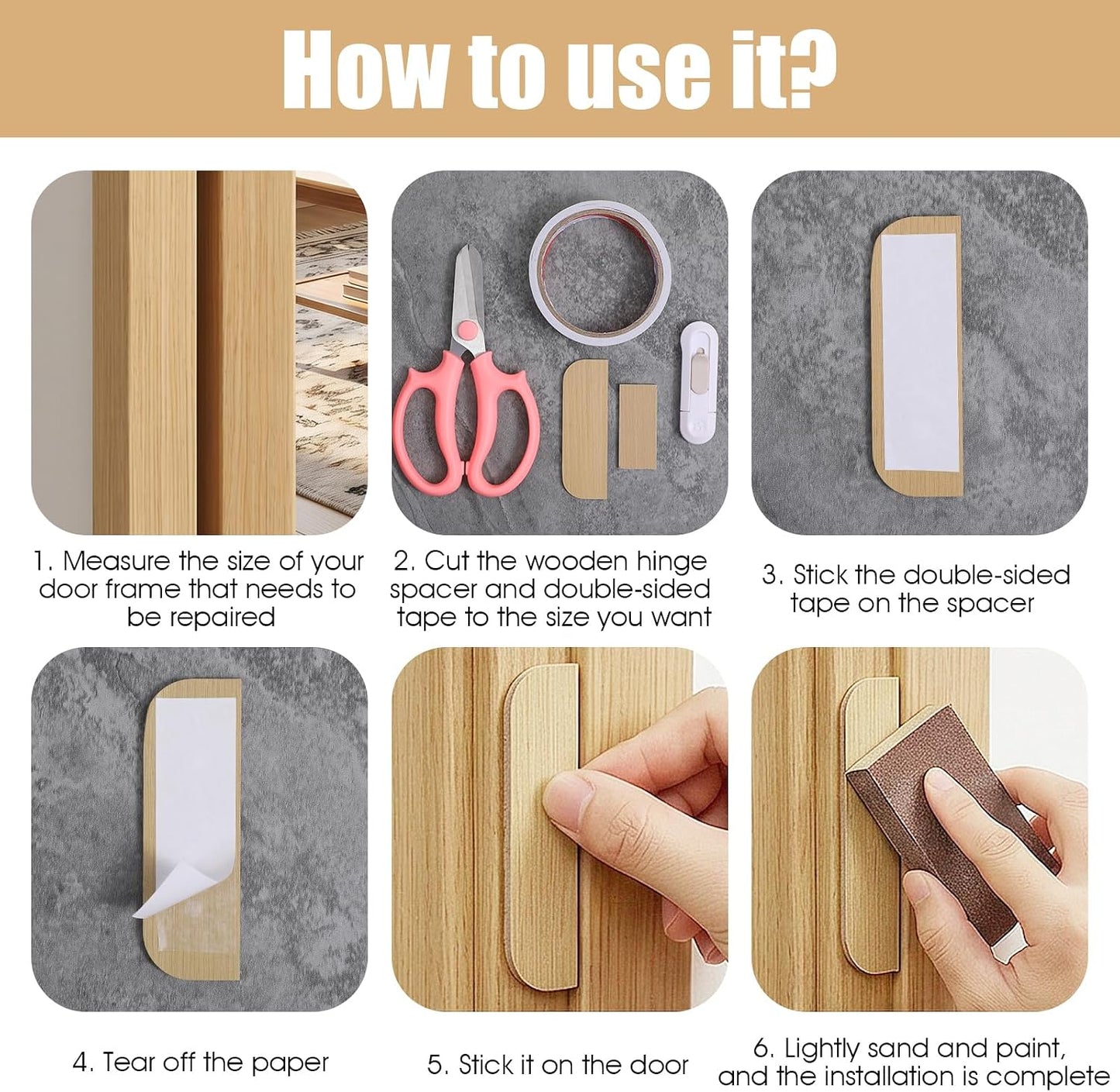 32 PCS Hinge Repair Wooden Plate, 3.5", 3.1" Cabinet Hinge Repair Plate | Rectangle and Arc Door Hole Cover Plate Kitchen Cabinet Hinges Cabinet Door Blanks with Double Sided Tape