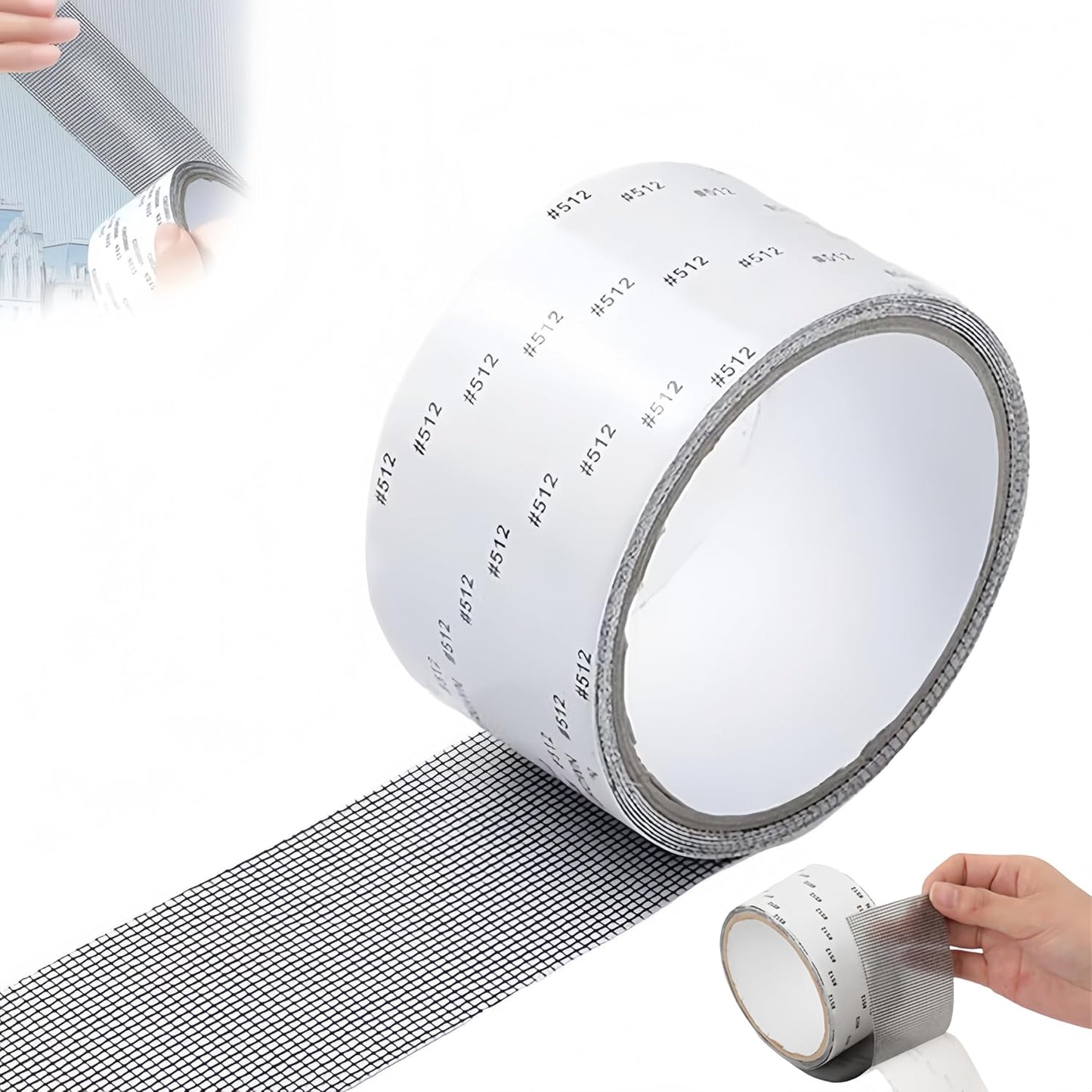 Window Screen Repair Tape, New Strong Adhesive Screen Repair Tape Screen Repair Kit Fiberglass Screen Tape Mesh Repair Suitable for mesh Doors and Windows (Gray)