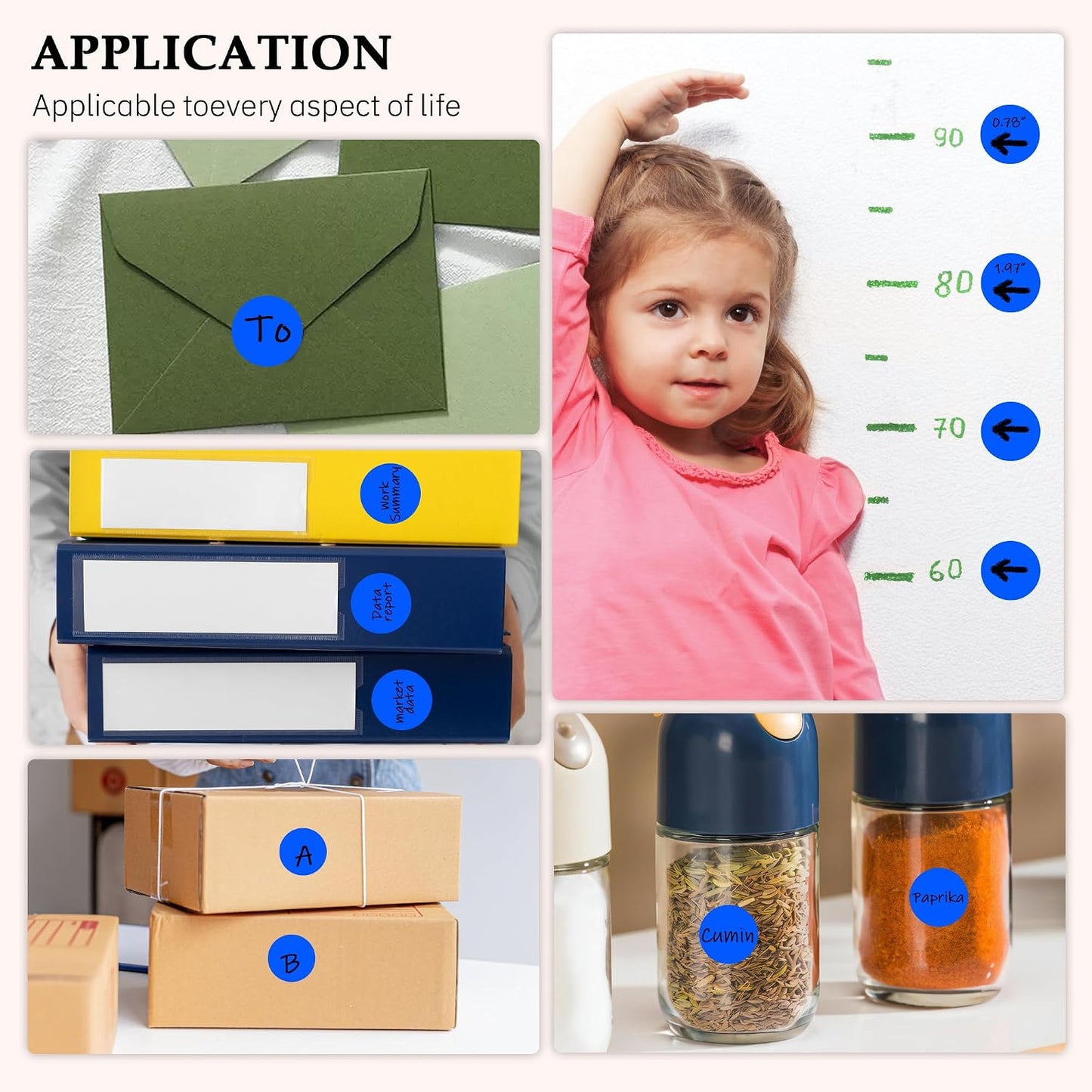 PARLAIM 1050 PCS Color Coding Labels Circle Dot Stickers,10 Color Style Colorful Coding Label Sticker for Office,Student Classroom