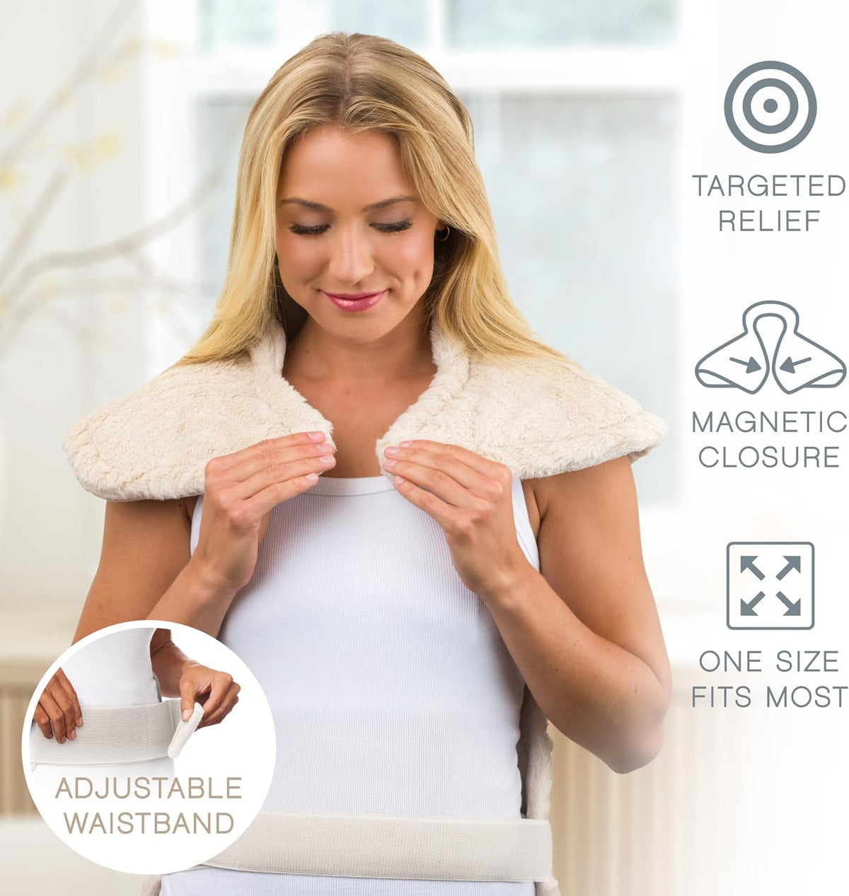 Pure Enrichment PureRadiance Back & Neck Luxury Heating Pad, 6 Settings