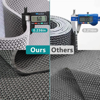 WochiTV Non Slip Drainage Mats PVC Pool Floor Mat 0.23'' Thick Outdoor Indoor Parking Space Mat for Bathroom Garage Basement Backyard Commercial Kitchen 3x16.6Ft