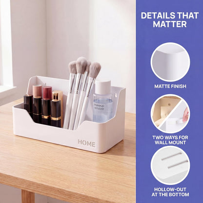 Bedside Shelf - Stick On Wall Mounted Bed Room,Dorm,Office Adhesive Floating Accessories Caddy Organizer/Holder for Phone,Glasses,Remote Control,Keys,Pens - Plastic Material- White